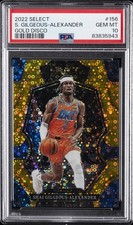 2022 PANINI SELECT GOLD DISCO #156 SHAI GILGEOUS-ALEXANDER 3/10 PSA 10