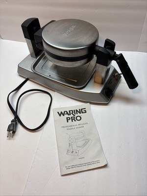 Waring Pro WMK300A Professional Belgian Waffle Maker Stainless Steel Used