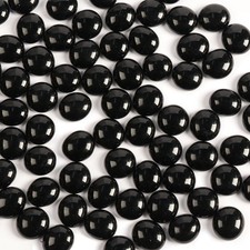 5Lb Black Glass Marbles, Black Glass Rocks, Decorative Black Glass Pebbles fo...