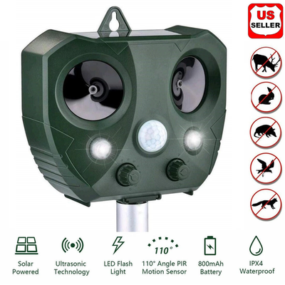 #ad Upgraded Solar Ultrasonic Animal Repellent Dog Cat Skunk Deer Raccoon For Garden $17.99