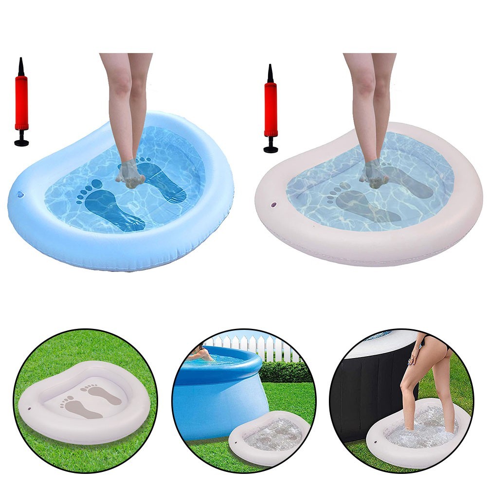 Pediluvio scala ingresso piscina gonfiabile in PVC portatile per terapia piedi
