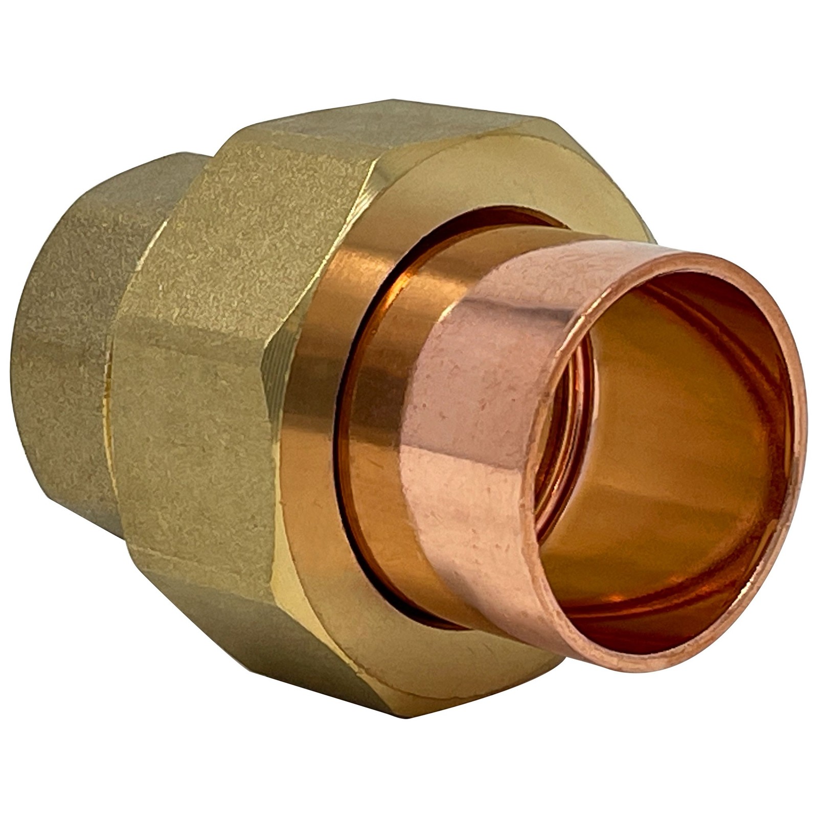 1-1/2" Copper + Brass Union C x C - BRASS PIPE FITTING
