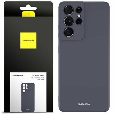 Spacecase Silikonhülle Für Galaxy S21 Ultra Schwarze Hülle