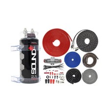 SoundBox 4 Gauge Amp Kit Amplifier Install Wiring 2.5 Farad Digital Capacit...