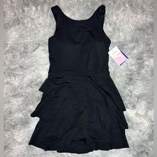 JoyLab Women s Knit Layered Active Mini Dress - Black Size Small NWT