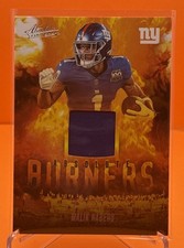 2025 Absolute Football Malik Nabers Absolute Burners Patch No. ABU-MNA