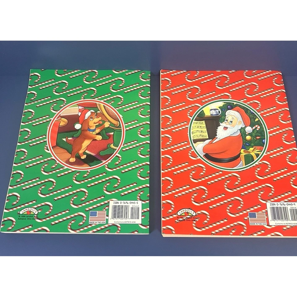 Vintage jumbo Christmas coloring and activity book Landolls 1993 edition puppy - Image 2 of 4