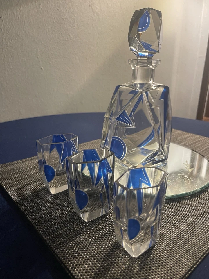 Karl Palda хрустальный графин и 3 стакана - Изображение 4 из 4