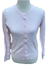 Charter Club Women s Long Sleeve Cotton Blend Cardigan Sweater Light Pink Size S