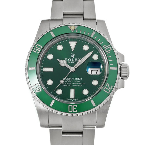 Rolex Submariner 116610LV 40mm Stainless Steel Green Wristwatc...