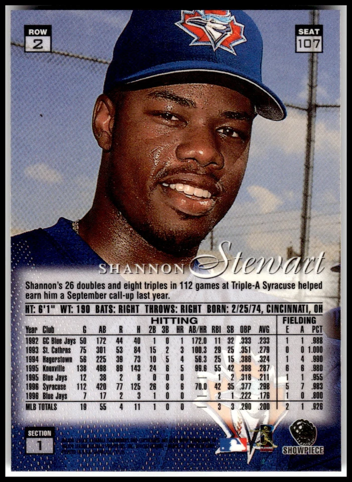 1997 Flair Showcase #107 Shannon Stewart - Image 2 of 2