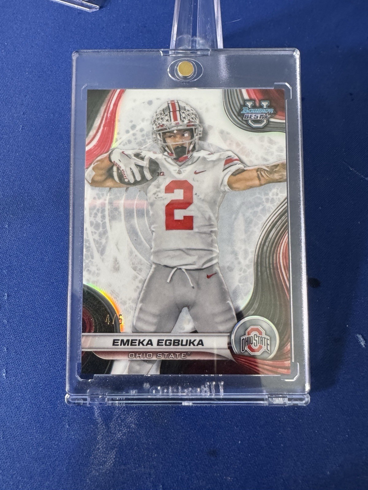2024 BOWMAN U BEST - EMEKA EGBUKA WHITE REFRACTOR  /5 SSP COLOR MATCH RARE