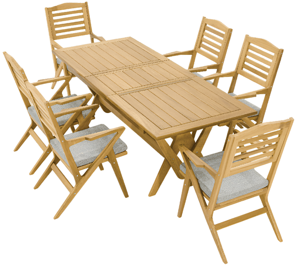 7-Teiliges Esszimmer Set – Esstisch Und 6 StüHle FüR Modernes Design-image