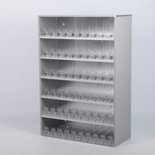 Silver Wall Showcase 60 Cigarette Pushers for 600 Packs Normal Cigarettes