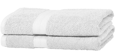  Handtuch Set 2 Badetücher 100% Baumwolle 500g/m² Weiß 140x170 cm Amazon Basics
