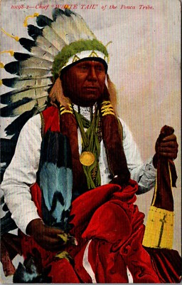 Postcard Chief ''White Tail'' of the Ponca Tribe; Cinde-cka  Al