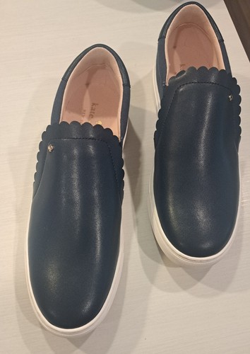 Kate Spade Andi Slipper Leder Turnschuhe Größe 8,5 marineblau - Bild 4 von 12