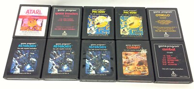 Lot Untested Atari Games Retro Classic 1980s Video Games Ms. Pac-Man Asteroids 