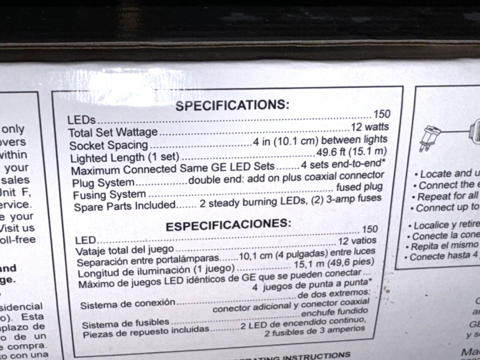 New GE COLOR CHOICE 150 LED DUAL MINIATURE LIGHTS MultiColor White CHRISTMAS - Image 3 of 3