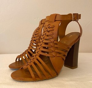 strappy chunky heel sandals