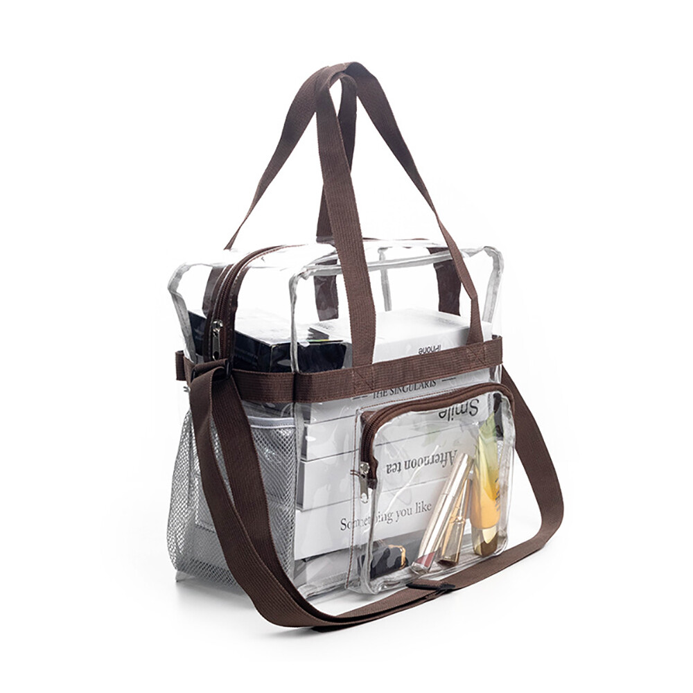 Heavy Duty Clear Transparent Backpack Book-Bag Clear PVC Tote Pack Women Handbag