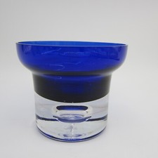 Cobalt Blue Glass Votive Tea Light Candle Holder 3.25" Tall