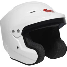 G-Force 16002XLGWH Race Driving Helmet Nova OF Open Face Gloss White X-Large NEW