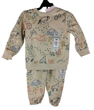 Garanimals Baby Boys Print Fleece Set, Joggers And Shirt 2-piece Size 12M New