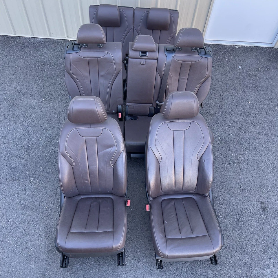 BMW X5 F15 2014 - 2018 Set Sport Front Rear Headed Seat Seats Door Panels OEM - Image 2 of 4