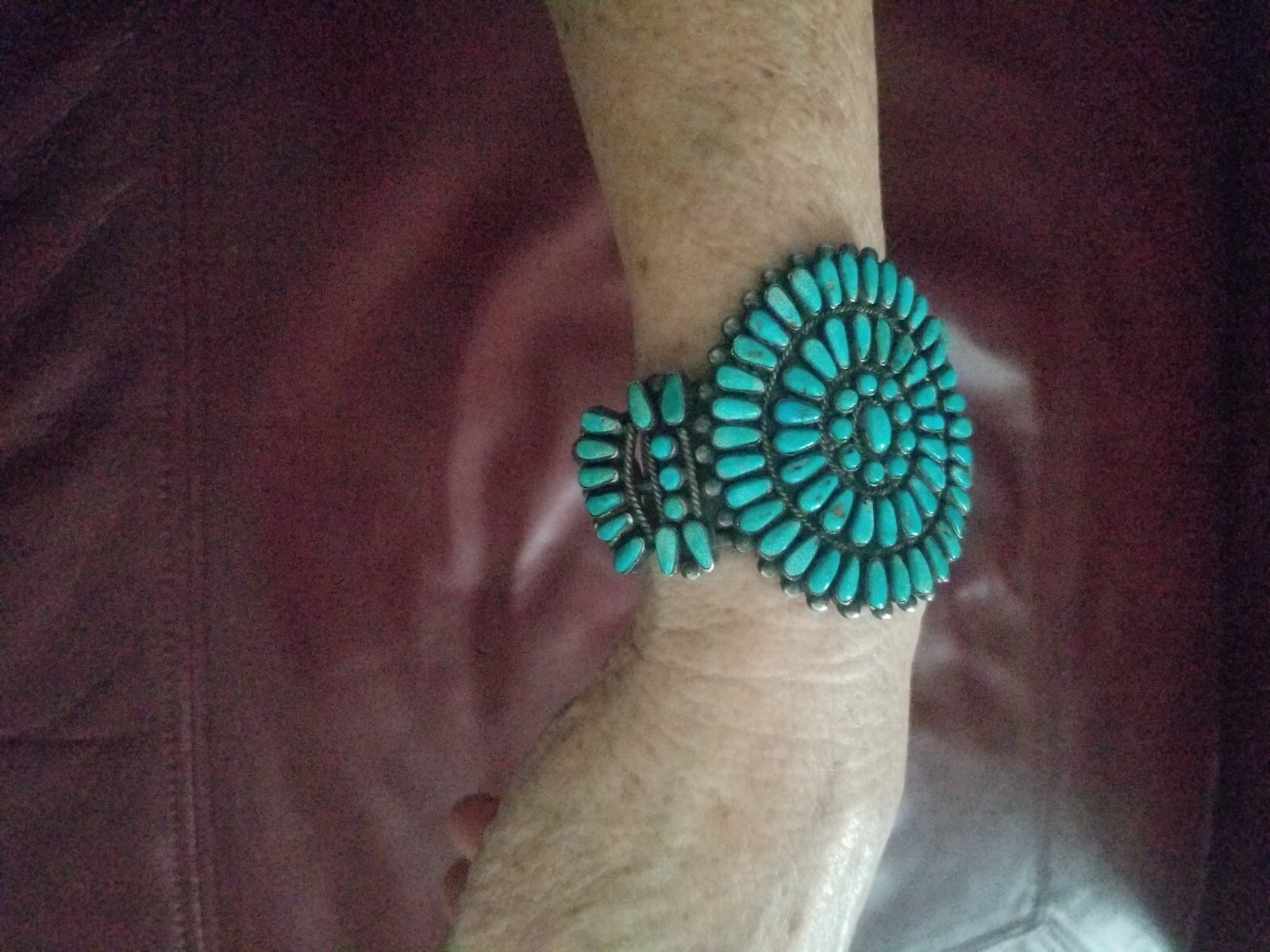 Vintage Zuni Turquoise cuff bracelet - image 3