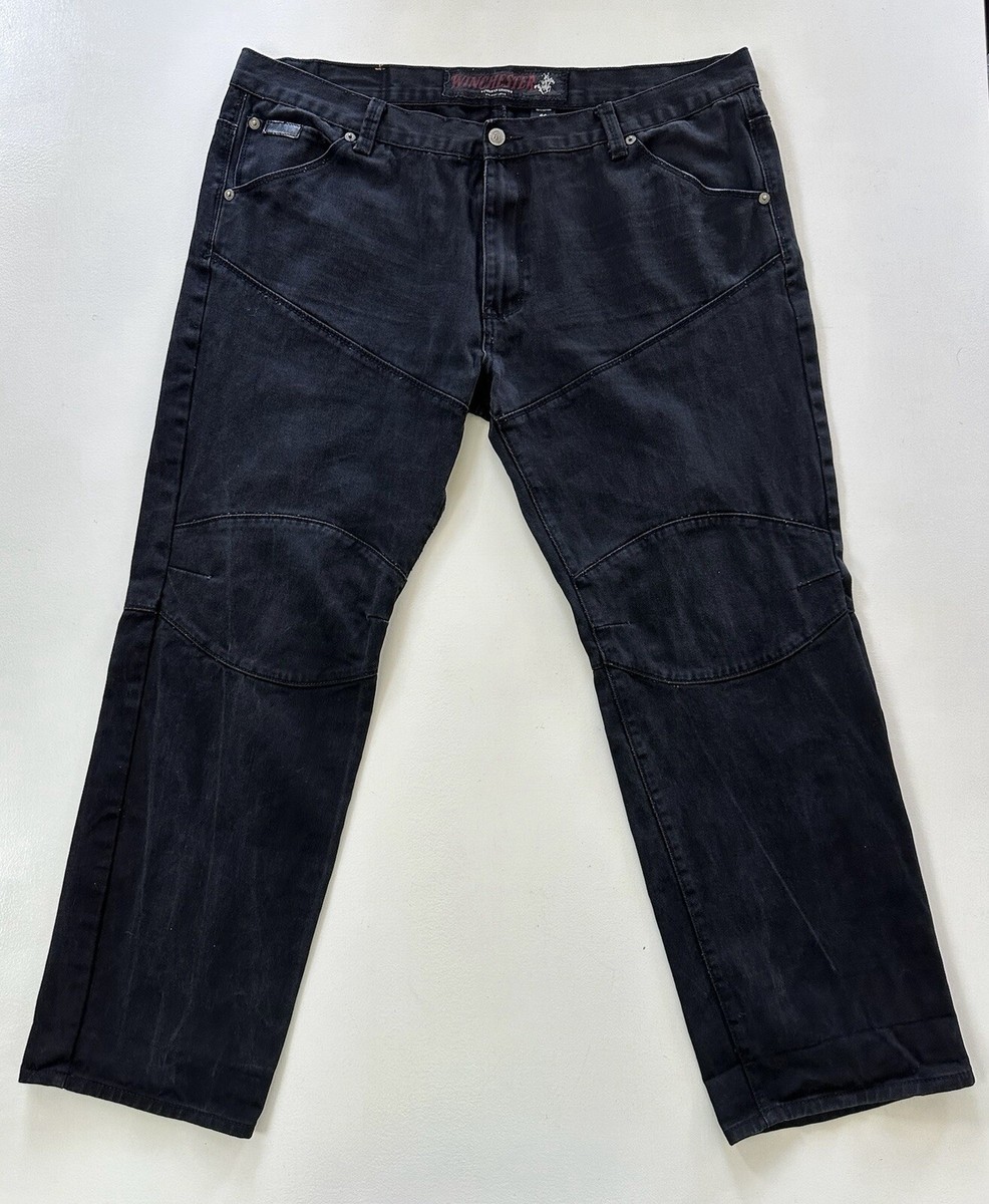 Winchester Men's Jeans American Legend Straight Black Denim Size