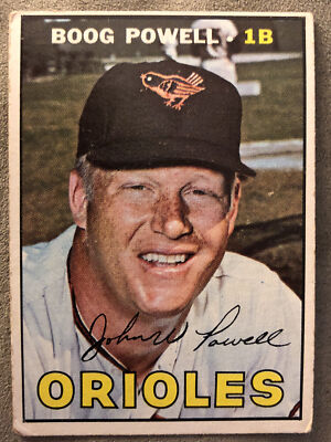 1967 Topps Boog Powell Baseball Card #230 Orioles First Base Low Grade