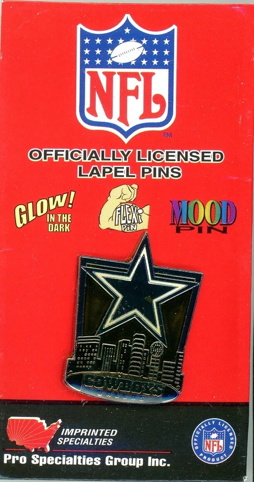 Prendedores de colección de los Dallas Cowboys algunos nuevos en tarjeta NFL PDI Aminco PSG Foto 3 de 3