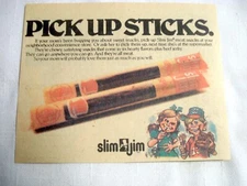 1979 Color Ad Slim Jim Pick Up Sticks