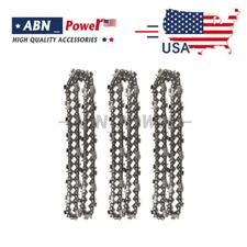3PCS 20" inch Chainsaw Chain Blades 76DL Full-Chisel 0.325" Pitch .058" 76 DL