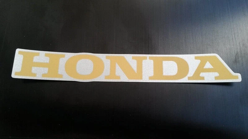 1 Honda Schriftzug Aufkleber OVP Gold 12 x 110mm neu #2