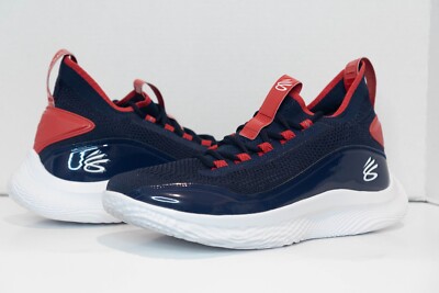 Under Armour Curry 8 TB Howard Bison PE HBCU Red Blue Size 11 3025719-401