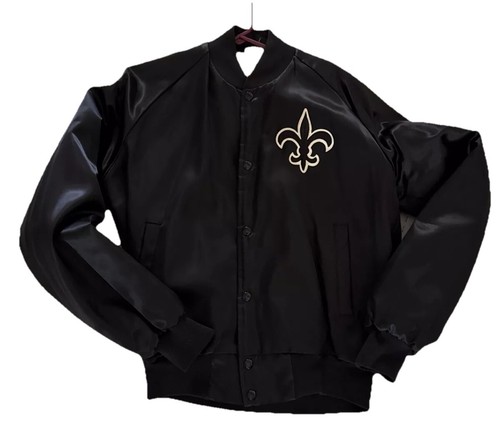 New Orleans Saints Chalk Line Vintage Satin Jacket Medium