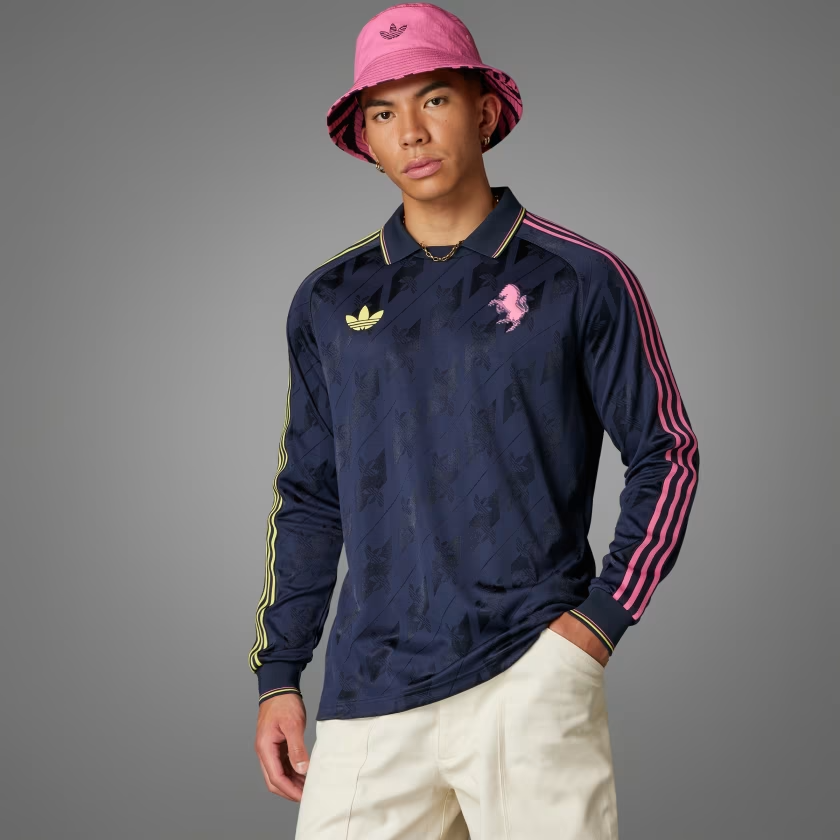 adidas Juventus シャツ Lサイズ 未使用 New Adidas Juventus Icons Teel Long Sleeve Soccer Jersey Top