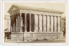 France, Nîmes, Maison Carrée Vintage Albumen Print Albumen Print 11x16 