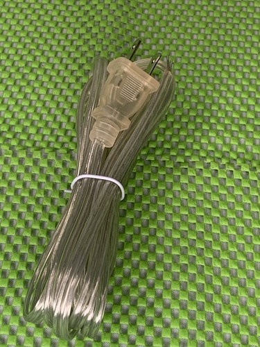 COMMERCIAL ELECTRIC 358 311 Lamp Cord Silver Plug Set SPT- 2 Wire 8ft ...