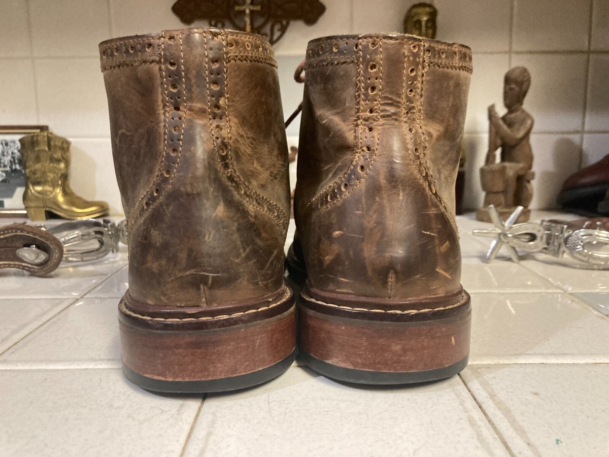 COLE HAAN GRANDIOS BROWN LEATHER LACE UP ANKLE Beatle Disco Hipster BOOTS 8.5 M Amazon.com | Cole Haan Men main image 2