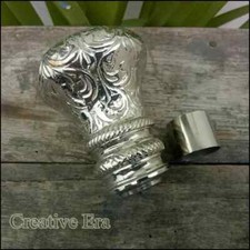 Bastone da passeggio vintage stile nautico design manico in ottone argento lu...