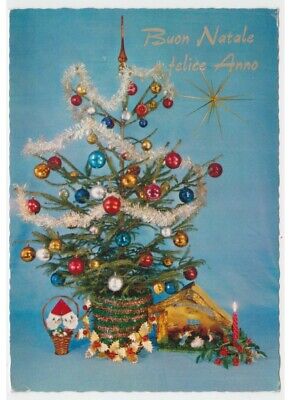 Foto Di Natale Anni 60.Presepe Albero Palle Vetro Decorazioni Anni 60 70 Babbo Natale Cartolina Auguri Ebay