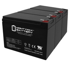 Mighty Max 3 Pack - 12V 10AH Currie eZip e 1000, e1000 Scooter Battery