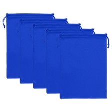 Ski Goggle Bag, 5 Pcs Soft Microfiber Drawstring Pouch, 23cmx30cm, Blue