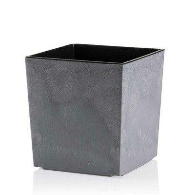 HowHomely Blumentopf Übertopf 4,7 L grau 19,3x19x19 cm Pflanztopf Blumenkübel
