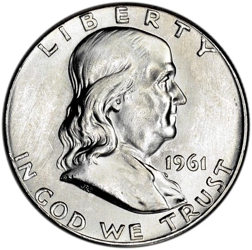 1961 50C BU Silver Franklin Half Dollar