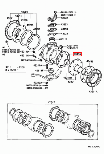 Genuine LandCruiser 105 80 Series HZJ FZJ HDJ FJ Front Swivel Hub Housing Gasket - Picture 4 of 12