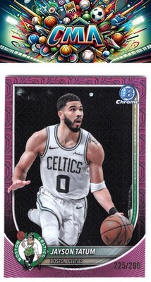 2025-26 Bowman #BCV-56 Jayson Tatum Chrome Fuchsia Mojo Refractors #/299